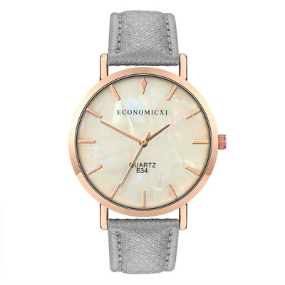 

RM Fashion Simple Belt Watch Without Digital Round Shell Dial Female Quartz Watch
