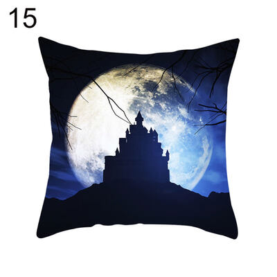 

Halloween Pumpkin Ghost Bat Trick or Treat Cushion Cover Pillow Case Sofa Decor