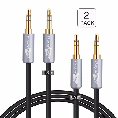 

Audio Cable 2Pack09M18M 24k Gold-Plated 35mm Aux Cable Male to Male Stereo Audio Cord