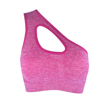 

Sexy One Shoulder Sports Bra Women Fitness Yoga Bras Padded Sport Underwear