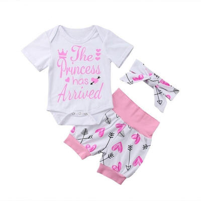 

3pcs Newborn Infant Kids Baby Girls Romper Pants Leggings Outfits Set Clothes