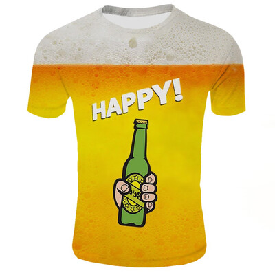 

Toponeto Mens Summer New Style 3D Printed Short Sleeves Fashion Comfort Blouse Top