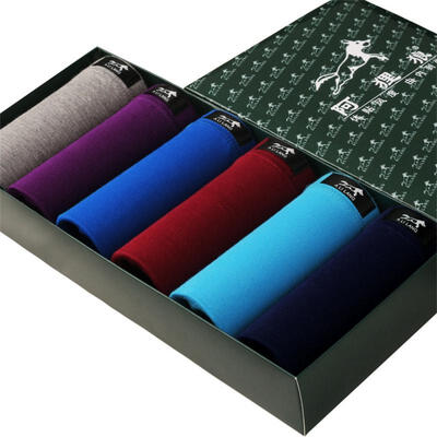 

6PCS Mens Breathable Mid-rise Modal Cotton Boxer Shorts Soft Stretch Underwear For Men