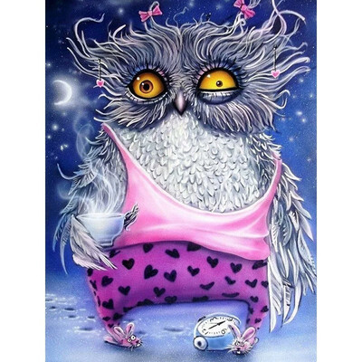 

Diamond Mosaic Owl Resin Drill Crystal Diamond Painting Full Drill Square Animal Diamond Embroidery Cross Stitch Gift