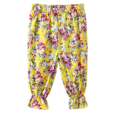 

Summer Kids Lantern Pants Cotton Floral Baby Girls Anti Mosquito Pants