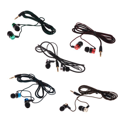 

11M Reflective Fiber Cloth Line Noise Isolating Stereo In-ear Earphone Earbuds Headphones with 35 MM Jack Standard