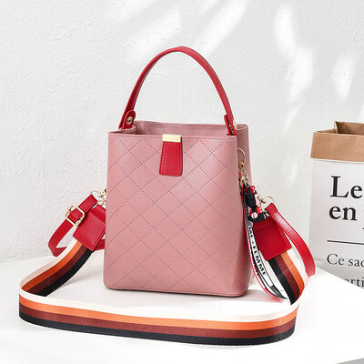 

Summer net red bucket bag female tide Korean fashion shoulder bag Joker broadband slung bag