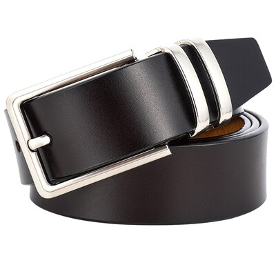 

Mens leather belt belt business dress leather belt casual fashion Korean version of the belt with hot pin buckle