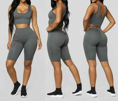 

Womens Yoga Bra Fitness Leggings Gym Workout Sports Crop Top Bra Pants Wear Set