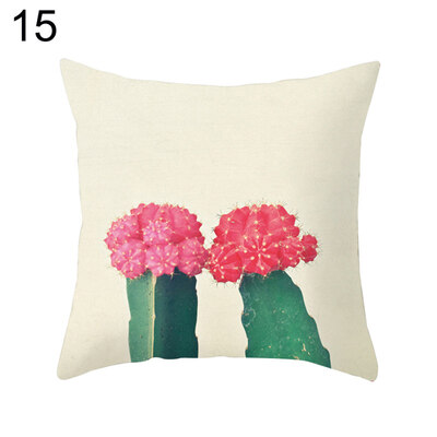 

Flamingo Leaf Pineapple Cactus Pillow Cover Cushion Case Home Car Sofa Bed Decor