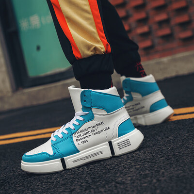 

Mens shoes summer tide shoes 2019 new students in the sports basketball shoes hip-hop shoes Korean high-top shoes men