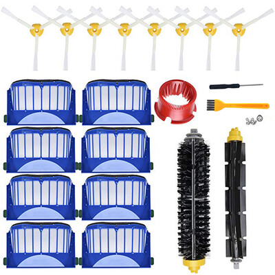 

Rubber Side Brushes Filters Vacuum Cleaner Kit Replace For IRobot Roomba 600 500