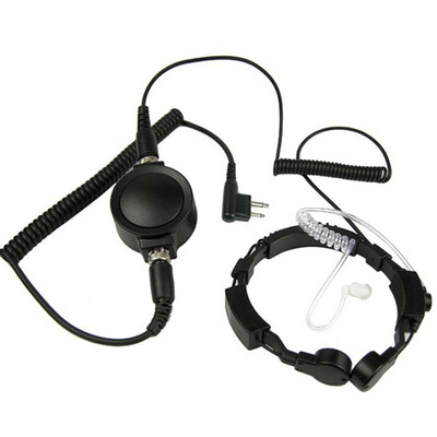 

Heavy Duty Big PTT Throat Mic Microphone Headset Replacement for D5O3 Two Way Radio Headset Earpiece
