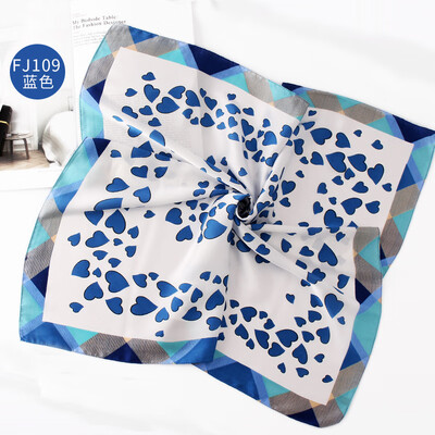 

Spring&summer small square scarf female silk scarf casual fashion sunscreen small scarf Korean version of the wild retro headscarf FJ109