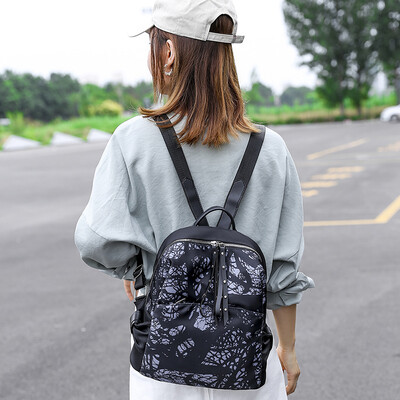 

Temperament printing shoulder backpack female new schoolbag student lady Travel Shoulder Bag fashionable large capacity