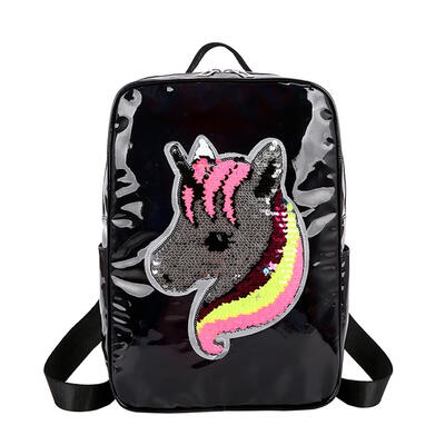 

Cute Sequins Horse Decor Travel Backpacks Women Glossy Laser School Bags