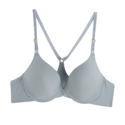 

New sexy ladies thin cup front buckle smooth no trace Y-shaped gathered on the bra