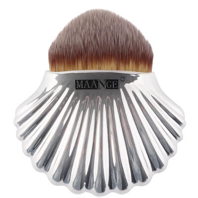 

1pc Pro Foundation Makeup Brush Powder Blush Concealer Silver Shell Brush