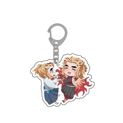 

Fat Bear 1Pcs Demon Slayer Acrylic Cartoon Figure Car Key Chains Holder Keyrings Graduation Christmas Gift
