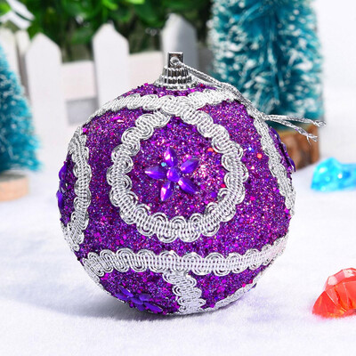 

〖Follure〗Christmas Rhinestone Glitter Baubles Balls Xmas Tree Ornament Decoration 8CM