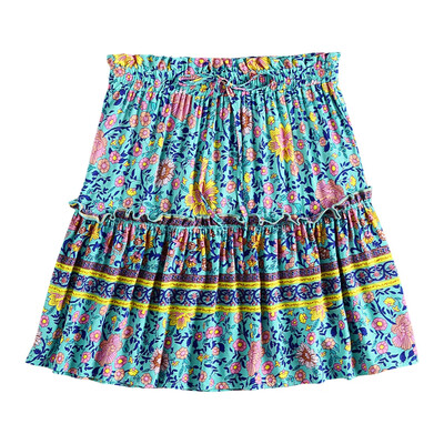 

Skirt Fashion Floral Print Elastic Waist Bottoms for Women