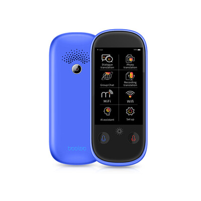 

Boeleo W1 Pro AI Translator 30inch Screen Voice Translation Smart Business Travel 76 Languages AI Translation Machine Blue