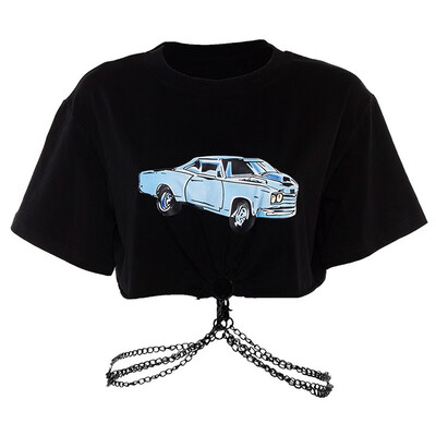 

Sexy Women Print T-shirt Short Sleeve Summer Ladies Streetwear Tops Female T-shirt