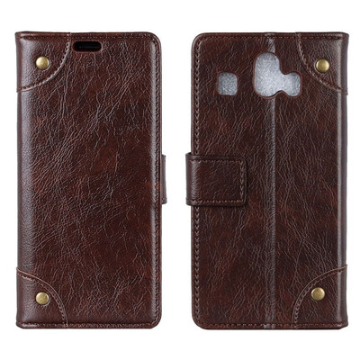 

MOONCASE Sharp 707SH copper buckle nappa leather case - coffee