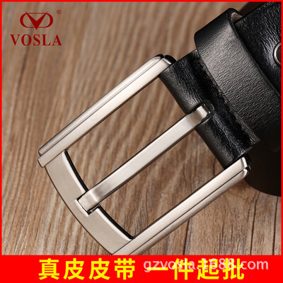 

From the quality of genuine cowhide zinc alloy pin buckle belt fur bottom oil rivet casual mens belt