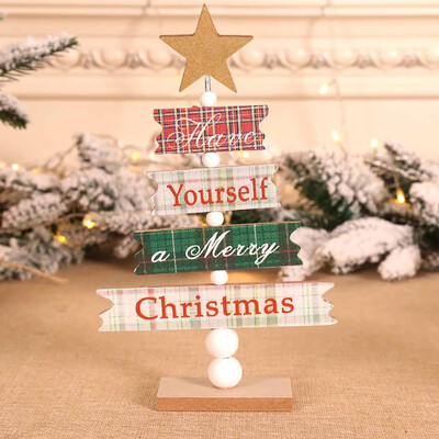 

〖Follure〗Wooden Mini Christmas Tree Desktop Ornaments Merry Christmas Party Decor