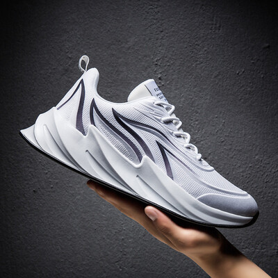 

Mens shoes personality flame white shoes casual mens sports shoes breathable wild tide shoes