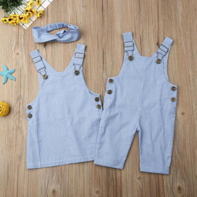 

Matching Newborn Kids Baby Boy Girl Stripe Clothes Romper Bib Pants Dress Outfit