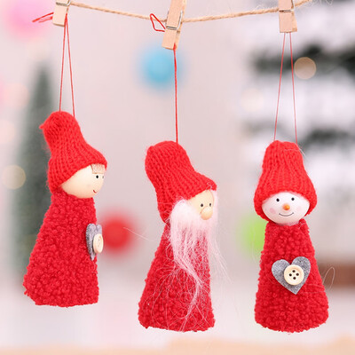 

3Pcs Set Christmas Doll Ornament Xmas Tree Hanging Pendant Christmas Home Decoration