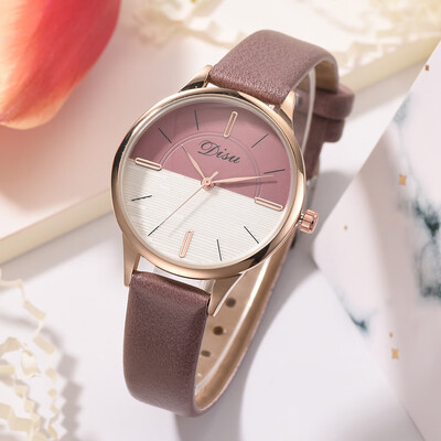 

RM Luxury Fashion Lady Simple Dial Leather Belt Watch Two Tone Quartz Watch