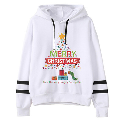 

Tailored Women Christmas Printing Stripe Round Collar Long Sleeves Sweater Tops