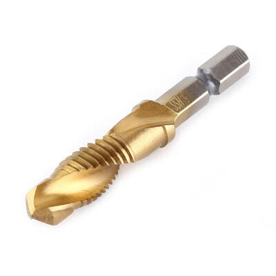 

Greensen 6pcs Metric Thread M3-M10 Titanium Coated HSS Drill&Tap Bits 14" Hex Shank