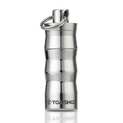 

TOMSHOO Titanium EDC Container Waterproof Capsule Seal Bottle Pills Box Case Keychain Camping Outdoor Survival Emergency Travel K