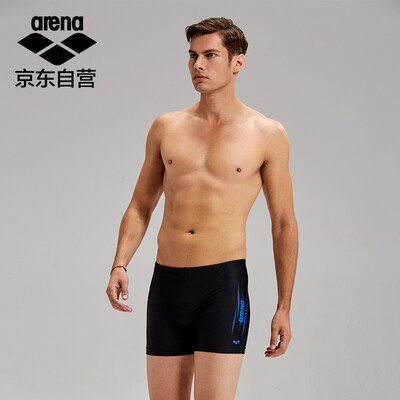 

Arina arena swimming trunks male boxer quick-drying anti-chlorine professional training swimming trunks TMS9154M BKBU blue 2XL