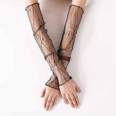 

Exquisite Life Essential Mesh Lace Long Sleeve Cycling Gloves Cuff