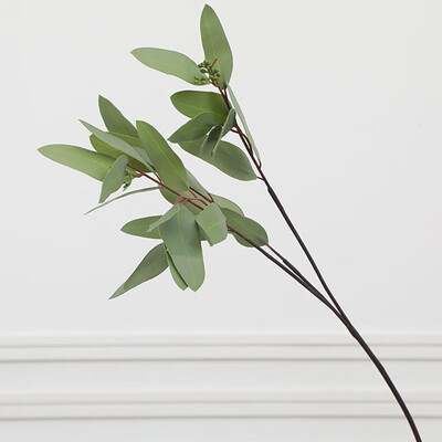 

Artificial Plant 3D Eucalyptus Leaves 3 Forks Wedding Party Decoration
