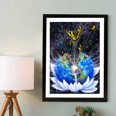 

Kozart DIY 5D Diamond Painting Kit Full Drill Eternal Rose Embroidery Diamond Painting Set for Adult