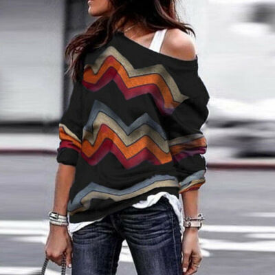 

Off-The-Shoulder Asymmetrical Fashion Women Tops Office Shirt Blouse Casual Tank