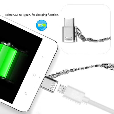 

Type-C Adapter Kit Converter Micro USB to Type C Adapter & USB to Type-C with OTG Function Metal Material Anti-lost Ring for Macbo