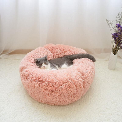 

Soft Plush Round Pet Bed Cat Soft Bed Cat Bed for Cats Small Dogs