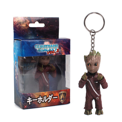 

Guardians of the Galaxy Vol 2 Lovely Tree Man Groot Key Ring Cute Baby Grunt Key Chain Action Figure Pendant Groot Ornament
