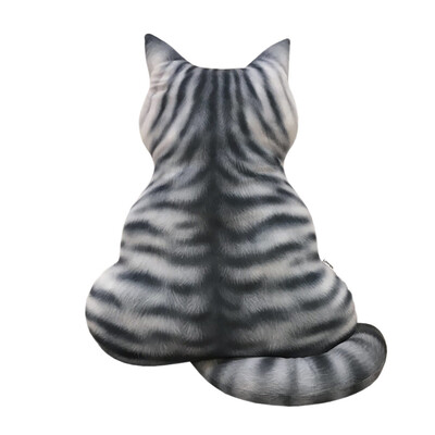 

Siaonvr 3D Printed Cat Back Cushion Plush Toy Gift Simulation Cat Pillow