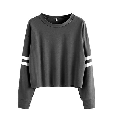 

2019 Fashion Women Sweatshirt Hot Sale Hoodies Solid Crop Hoodie Long Sleeve Pullover Autumn Jumper Coat Casual Sweatshirt Top
