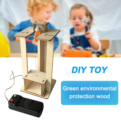 

〖Follure〗DIY Assemble Electric Lift Toys Kids Science Experiment Material Kits Toys Gift