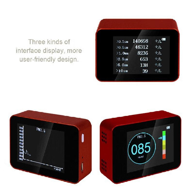 

Air Quality Detector Laser PM25 PM10 PM10 Detectors Portable Tester for Home Car Office