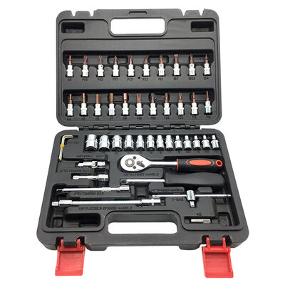

Fuxing FX331 46 sets of auto repair tools set 63mm series small fly ratchet wheel wrench socket set set of auto maintenance mechanic tools set with car kit
